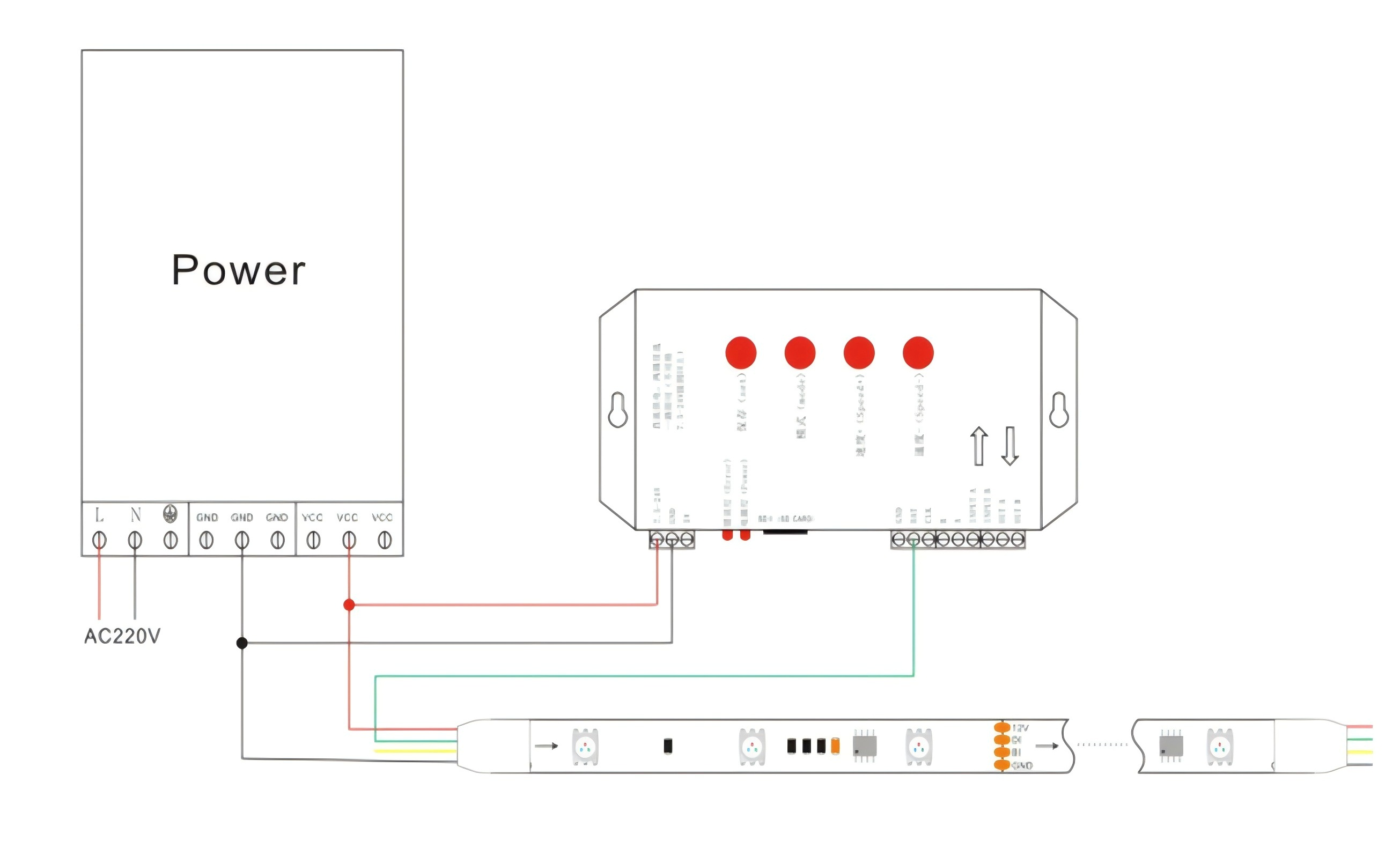 TM1934 Addressable RGB Connect Drawing