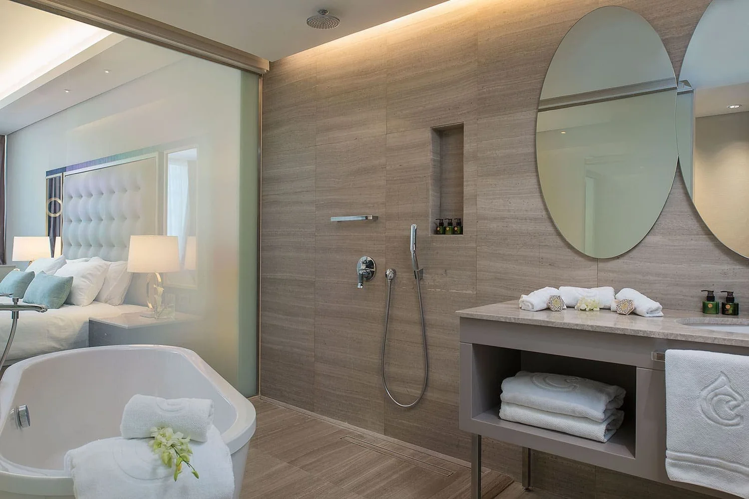 Hotel bathroom and guest room lighting applications