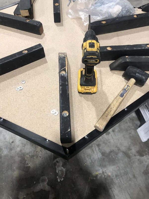 Drilling mounting holes for RGB LED strip equipment installation