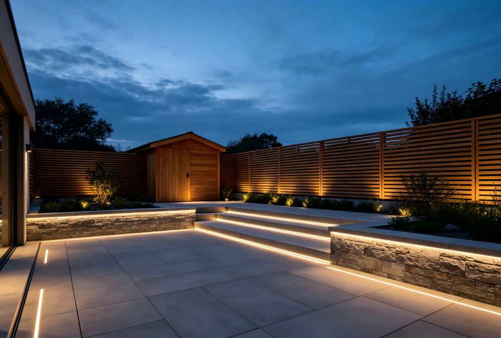 Tile Trim Led Profile for courtyards