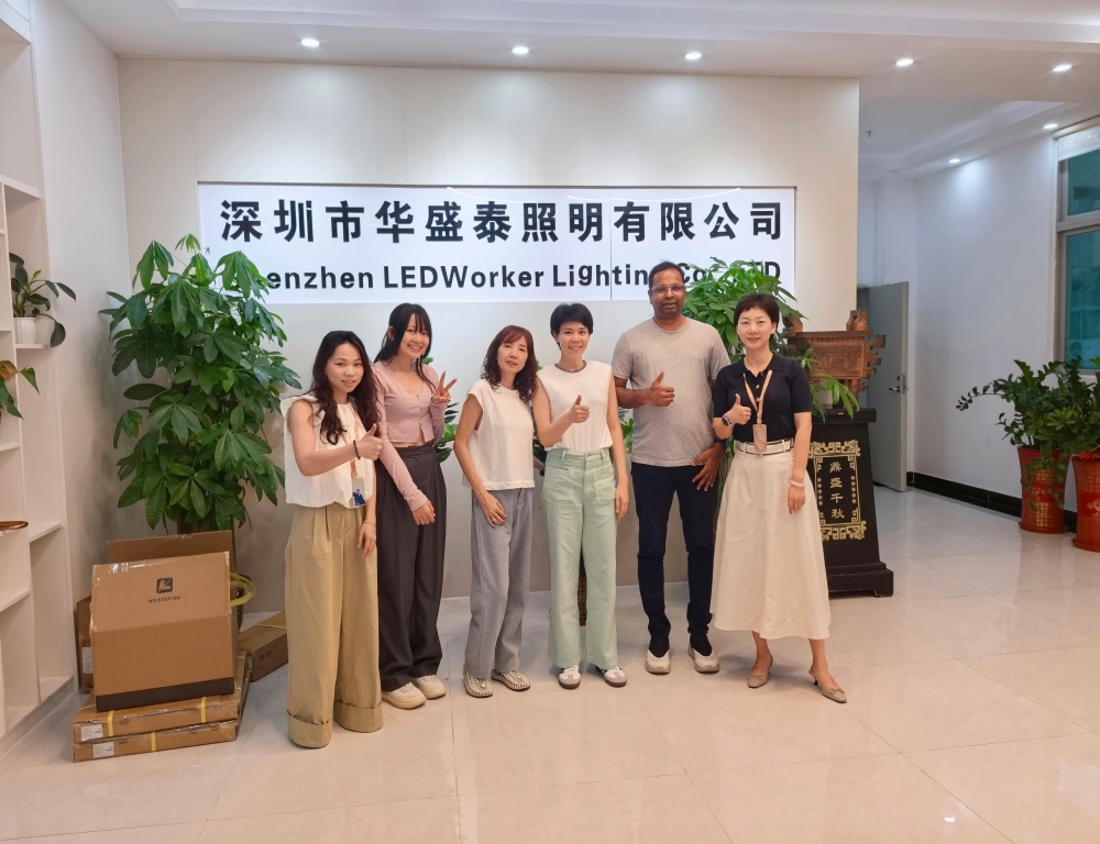 client visit production line led manufacturer