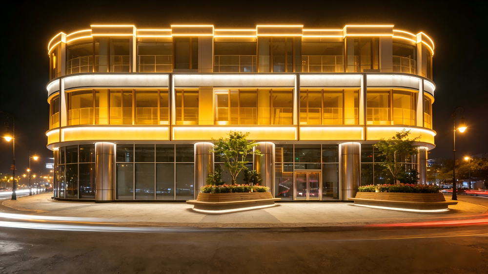 exterior led light strips architectural facade outline lighting