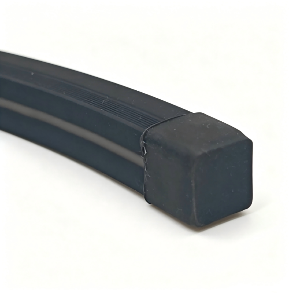 Black neon strip end cap