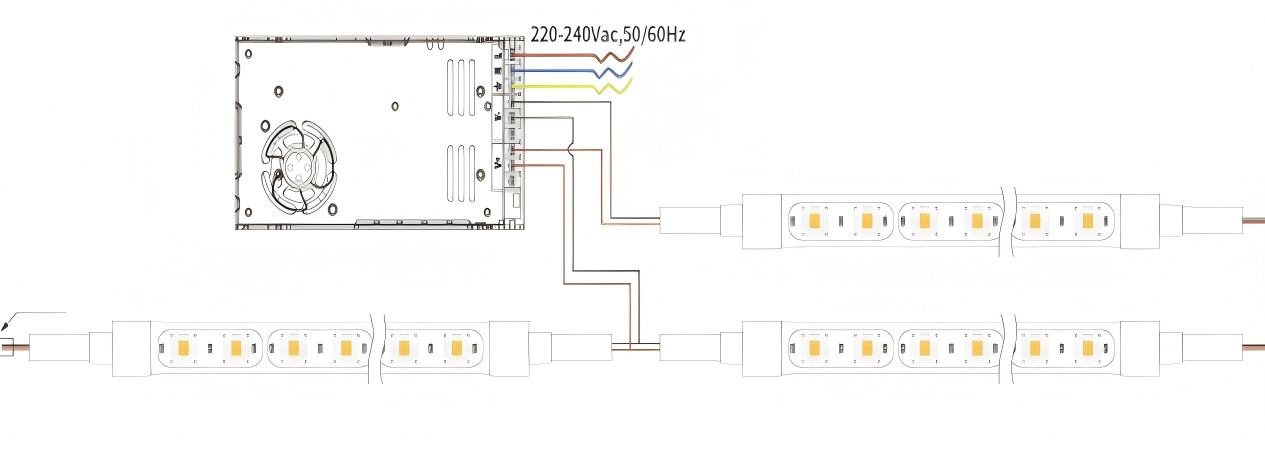 flex led wall washer connection wiring diagram