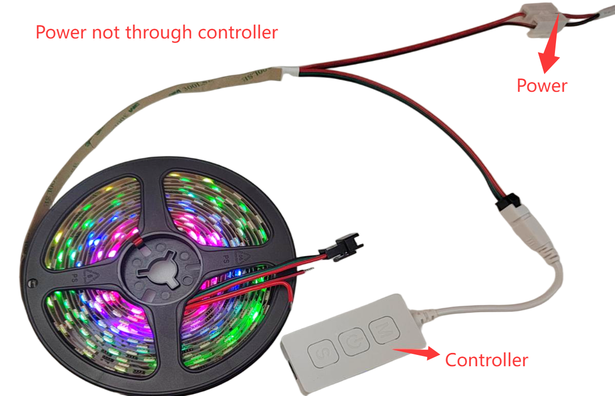 Power not through controller