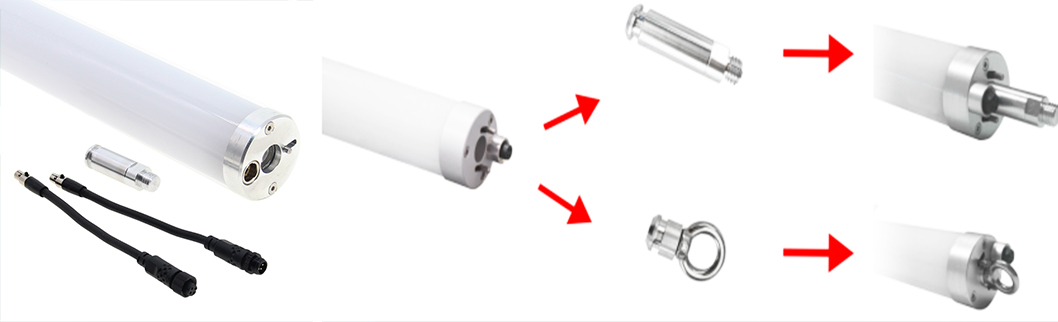 360 degree led pixel tube installation