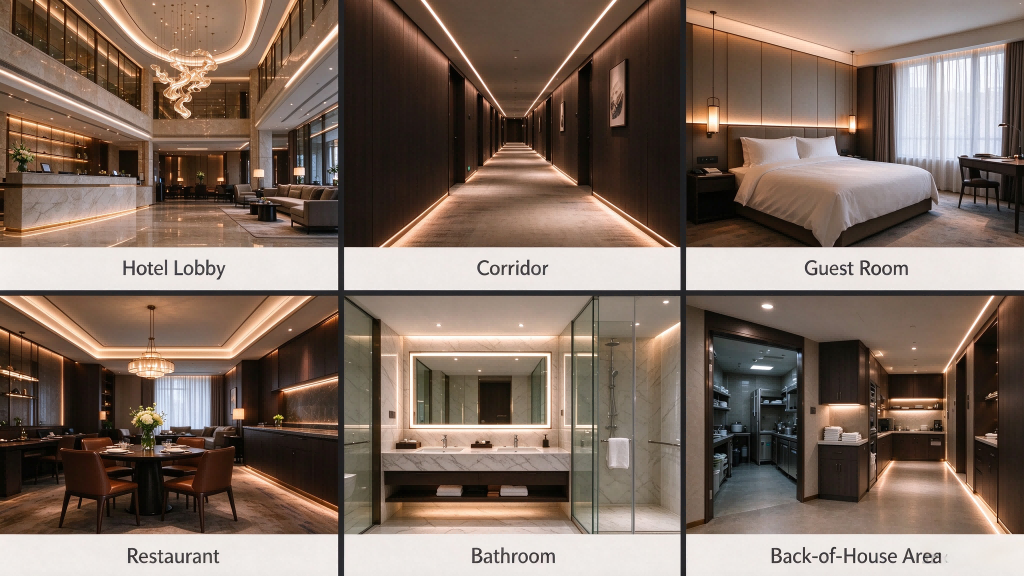 LED strip lighting applications across hotel interiors