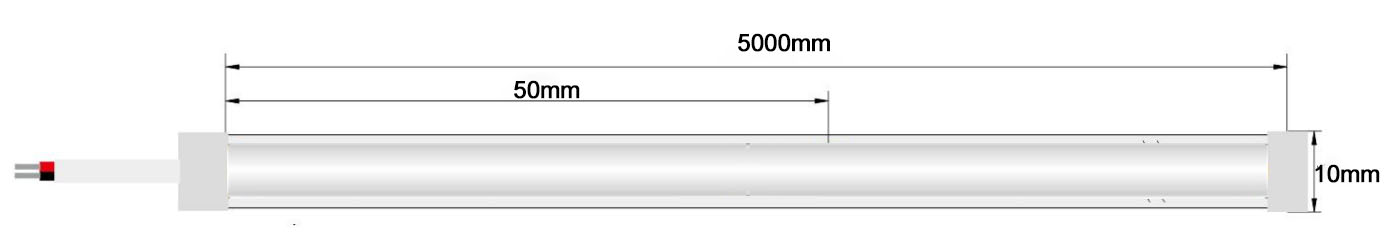 High Voltage COB Led Strip Dimensions