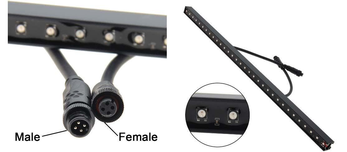 ip65 led strip 4pin waterproof connector