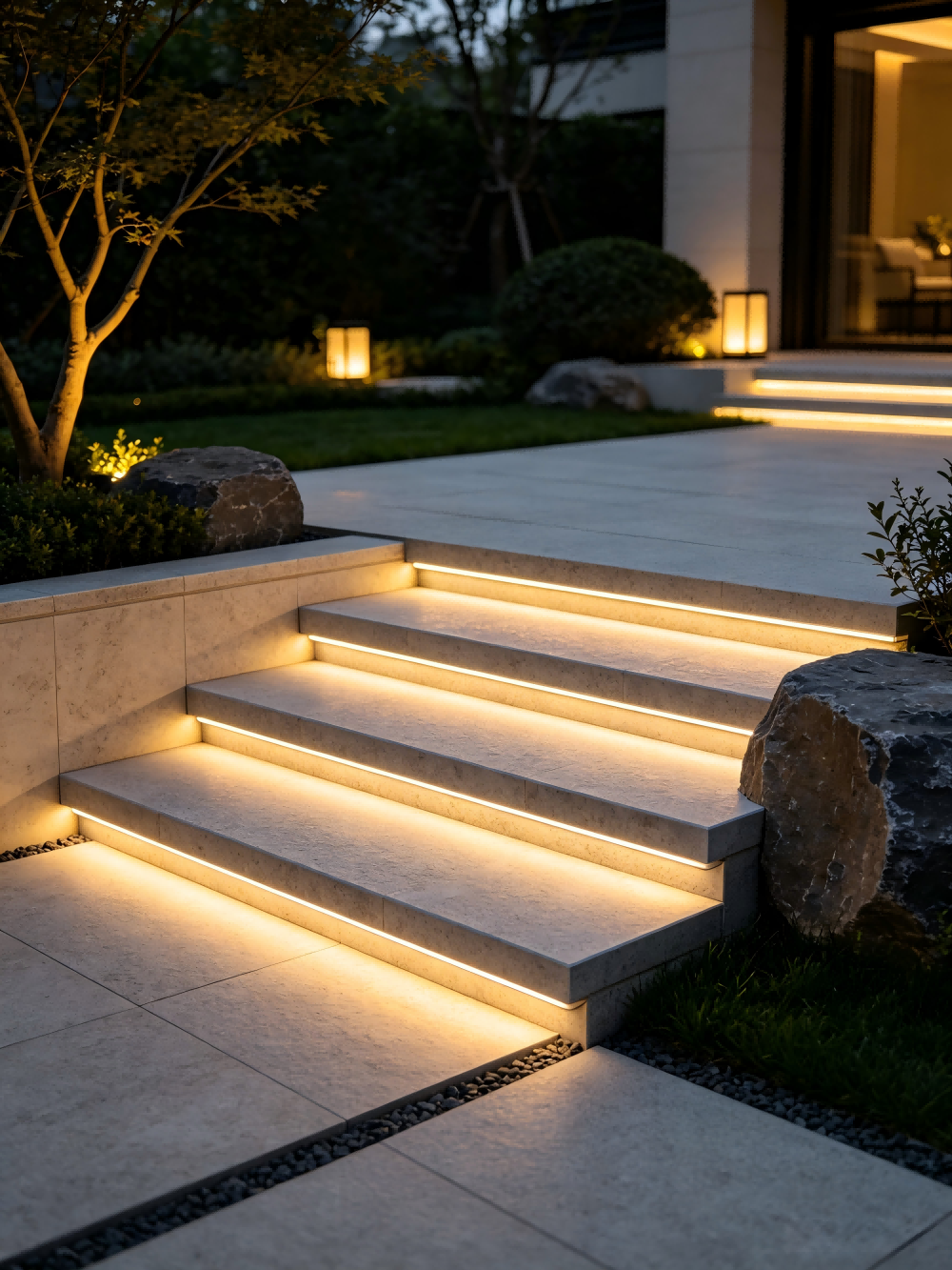 Tile-In LED Edge Profile for stairs