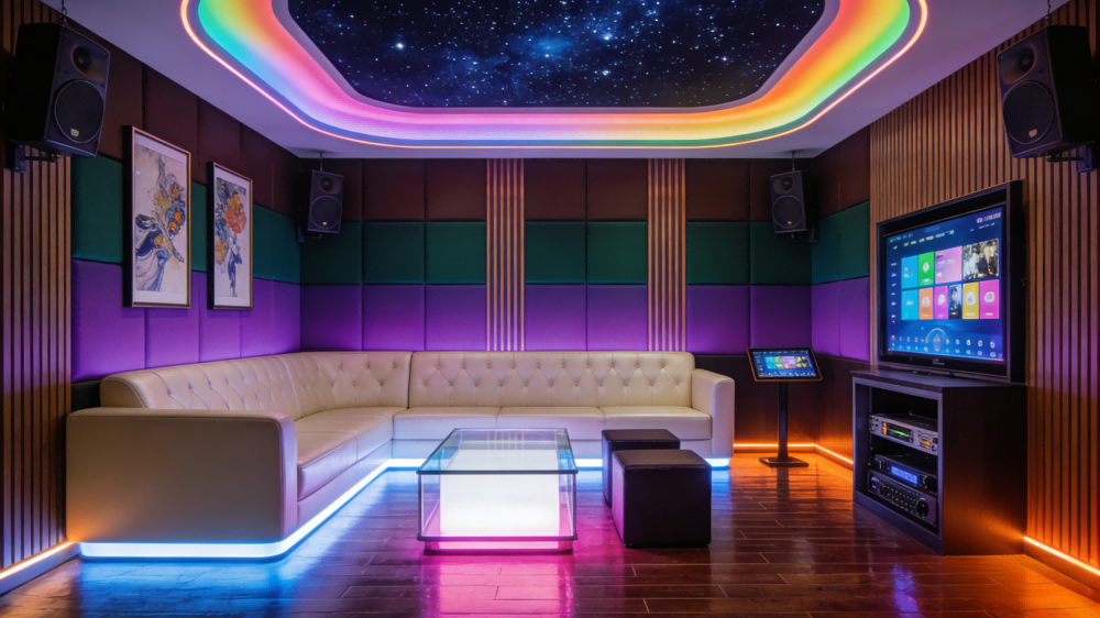 bedroom led strips cob RGBCW cove ceiling installation