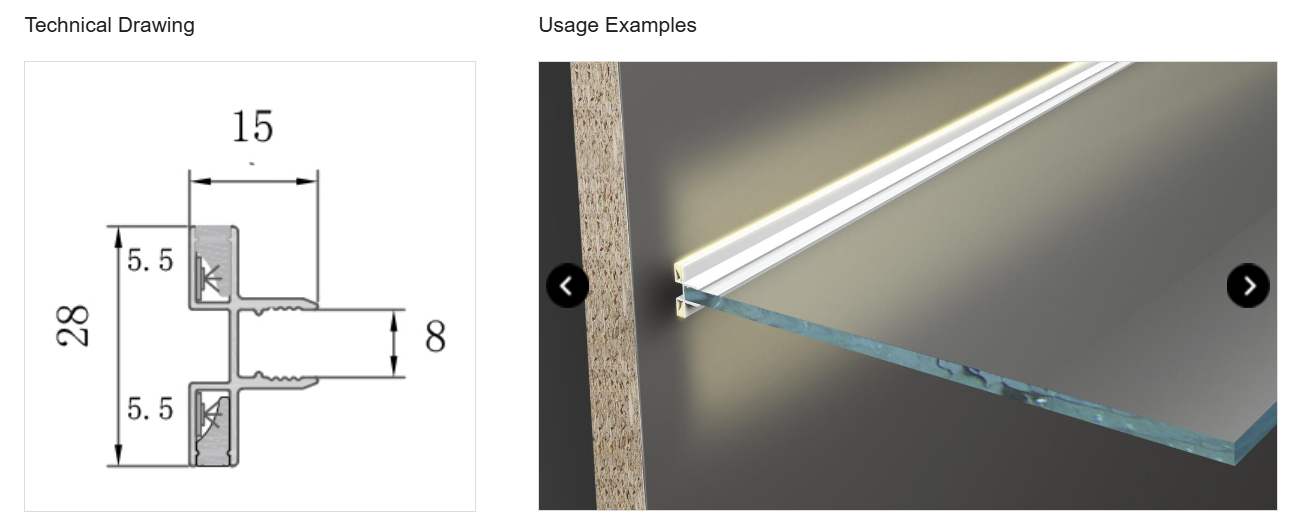 Step Lighting Aluminum Channel