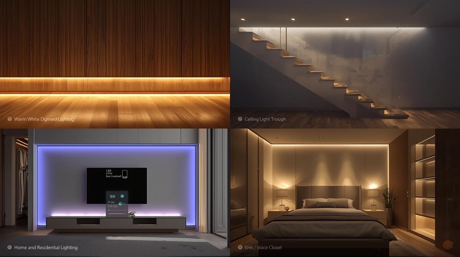 cob led strips tv background wall bedroom lighting