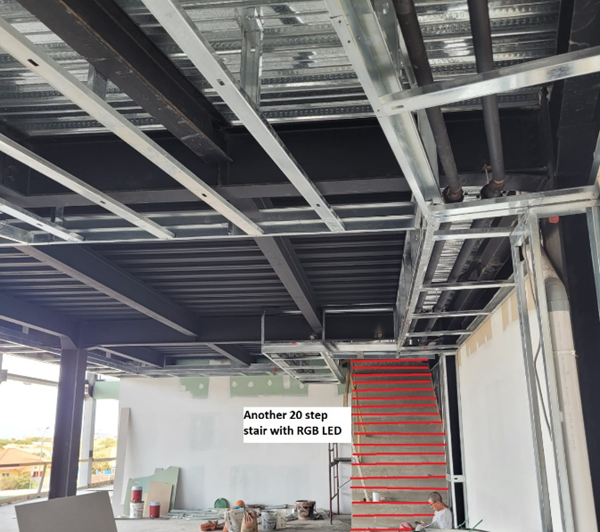 commercial gym led profile renovation