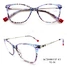 Acetate Glasses Frame With Metal Temple
