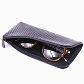 Pattern Leather Eyeglass Pouch With Belt Clip