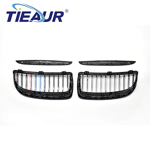 TIEAUR ABS Auto Car Front Bumper Grilles E90 318i/318d/320i,320d/325i/325d/328i/330i 05-07 year single line 3 colors