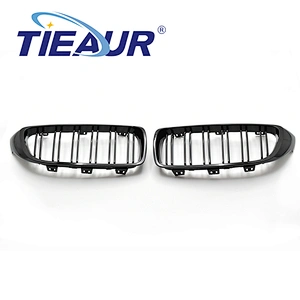 TIEAUR Gloss black Front Grilles Double line For F32