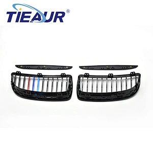 TIEAUR ABS Auto Car Front Bumper Grilles E90 318i/318d/320i,320d/325i/325d/328i/330i 05-07 year single line 3 colors