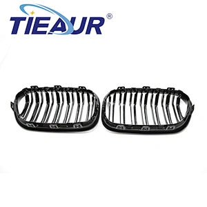 TIEAUR Gloss black Front Grilles dual line For F20 16-18