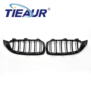 TIEAUR Gloss black Front Grilles Double line For F32