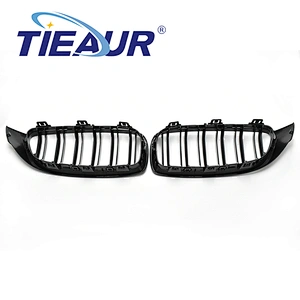 TIEAUR Gloss black Front Grilles Double line For F32