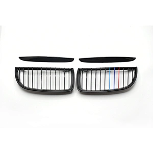 TIEAUR ABS Auto Car Front Bumper Grilles E90 318i/318d/320i,320d/325i/325d/328i/330i 05-07 year single line 3 colors
