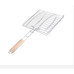 HQBG-02 Hongqiang Wholesale China Iron BBQ Outdoor Tool portable Barbecue Basket grill