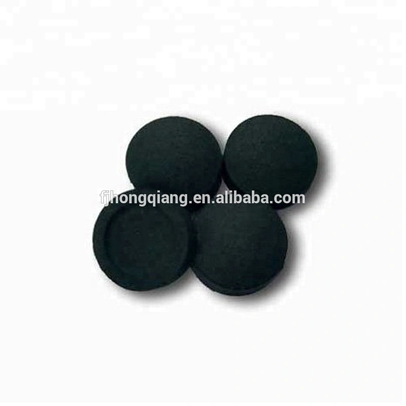HQRM3301 HongQiang Support OEM Smokeless Bakhoor Black Round Charcoal tablets for shisha