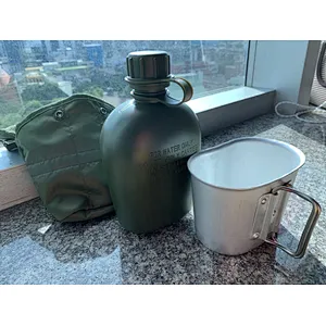 HQMK-01 HongQiang Wholesale Army Kettle Custom Outdoor Survival Camping Survival Military Kettle