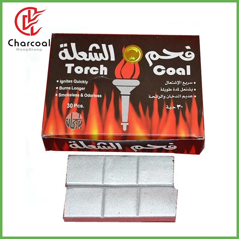 HQHS0030 HongQiang sliver shisha charcoal bamboo charcoal magic coal Troch coal