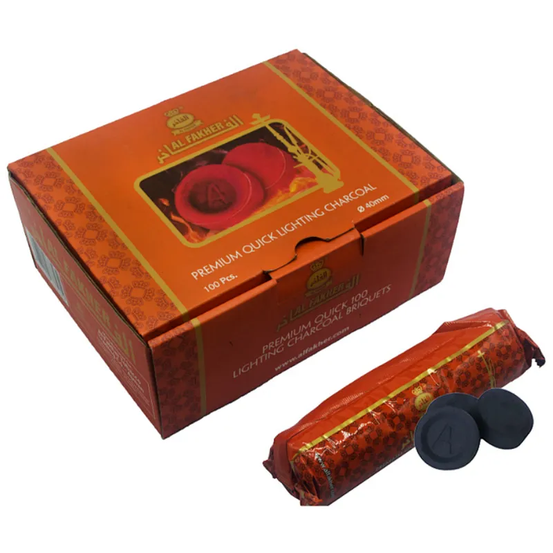 HQRM4001 HongQiang smokeless quickly burning round charcoal , lasting 120 minutes tablets