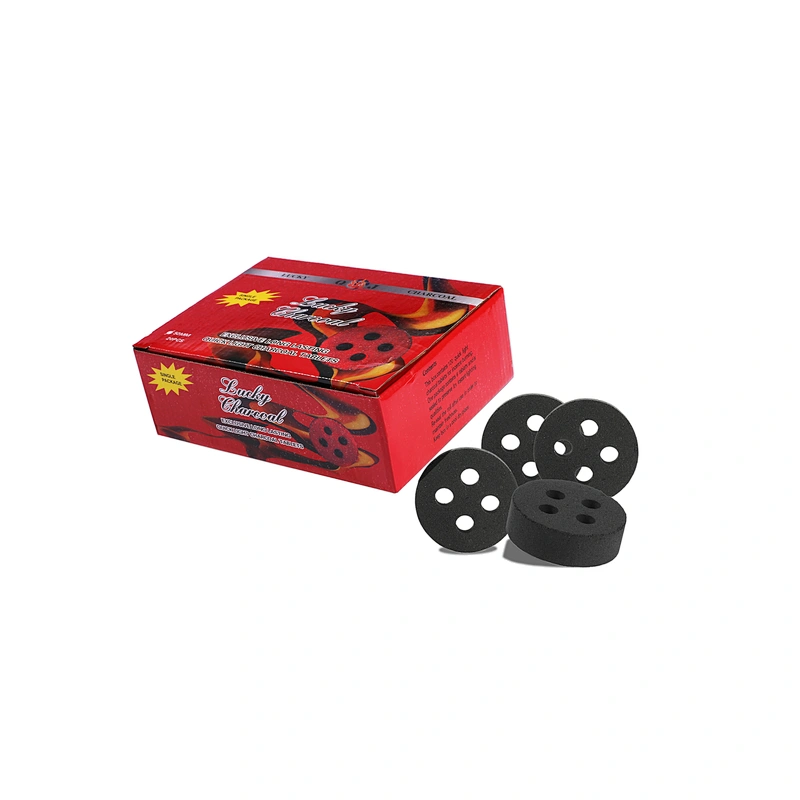 HQRM5020 HQ Instant Light Smokeless Fruitwood 50mm Round Charcoal for Shisha
