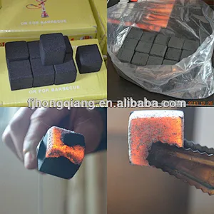 Hong Qiang hot cube charcoal price 7500kcal 100% pure cube charcoal cube charcoal for hookah