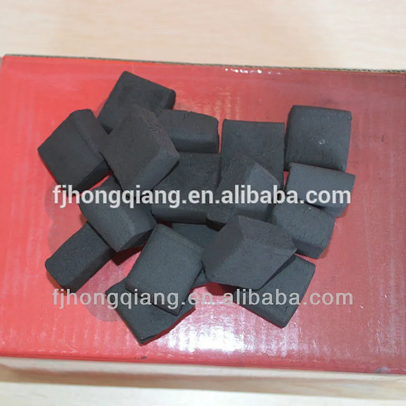 HongQiang High value coconut shell cube charcoal for shisha/bbq