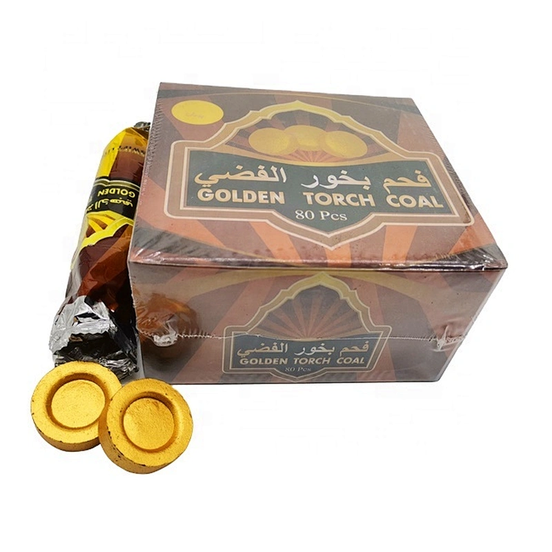 HQRM3380 HongQiangl Shisha charcoal Incense coal gold Round charcoal