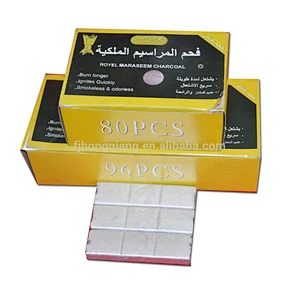 Hong Qiang best quality price of 1 kg coal in india golden touch silver black hookah no sound no smoking shicha coal charcoal