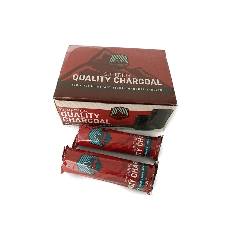 HQRH3380 HongQiang Round Black Incense 33mm Charcoal Tablet
