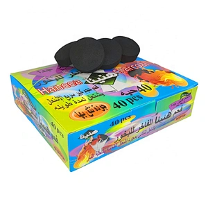 HQRM 5040 HongQiang New Arrival 50mm Quick Ignite Round Charcoal for Bakhoor/hookah