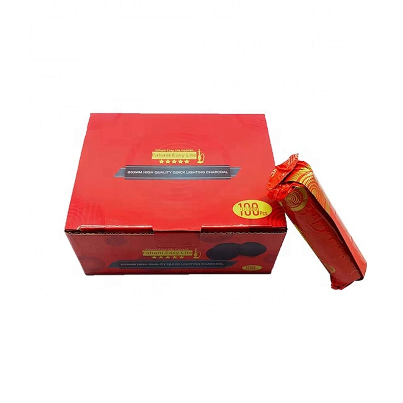 HQRM3301HongQiang Instant light briquettes hookah coal Fruit wood charcoal Round Charcoal