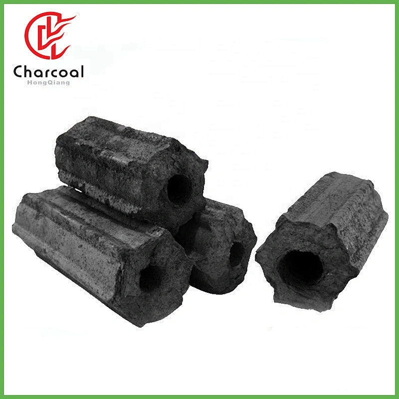 HQBQ0006 HQ rice husk hexagonal bbq charcoal briquettes for BBQ