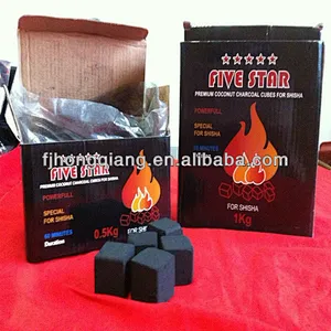 Hong Qiang 2.5*2.5*1.5cm citrus charcoal for hookah