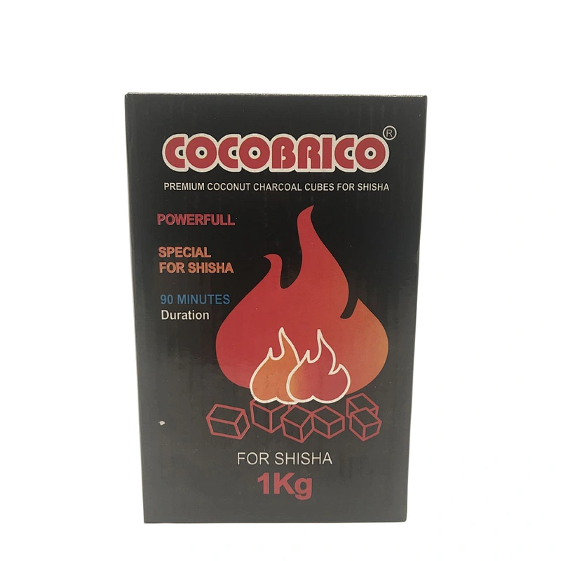 HongQiang High value coconut shell cube charcoal for shisha/bbq