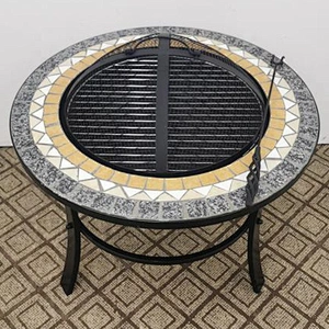 HQMF-R702 HongQiang Outdoor BBQ Grill Set Mosaic Fire Pit table  barbecue Tile Table