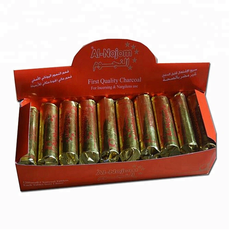 Hongqiang nargile black kookah round charcoal , smokeless shisha coal