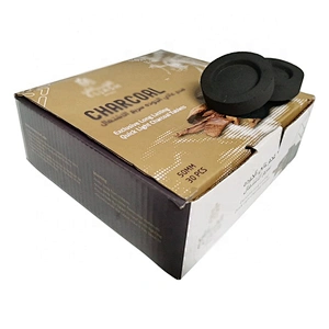 HQRM5030 HongQiang Wholesale Smokeless Black Charcoal Fast Burning Round Charcoal
