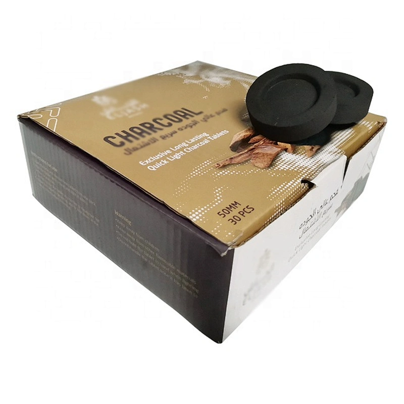 HQRM5030 HongQiang Wholesale Smokeless Black Charcoal Fast Burning Round Charcoal