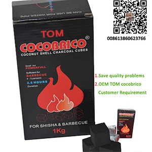 Hongqiang coconut shell cube shape shisha charcoal for sale