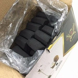HongQiang high quality coconut shell hexagonal finger charcoal