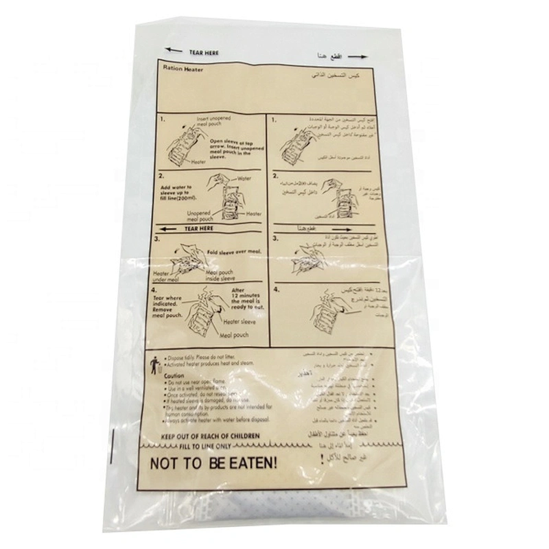 HQF024 HongQiang Instant Food Self-heating Factory Price MRE Heater Bag